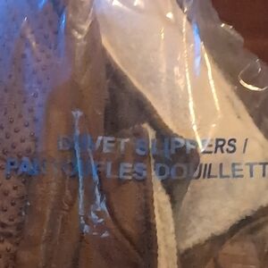 Brown and Cream Duvet Slippers